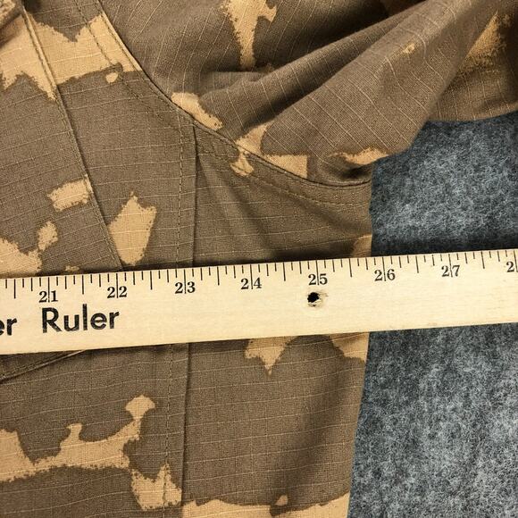 Rocawear Mens Jacket XXL Brown Camo Military Style Button Up Pockets 100% Cotton - Picture 10 of 12